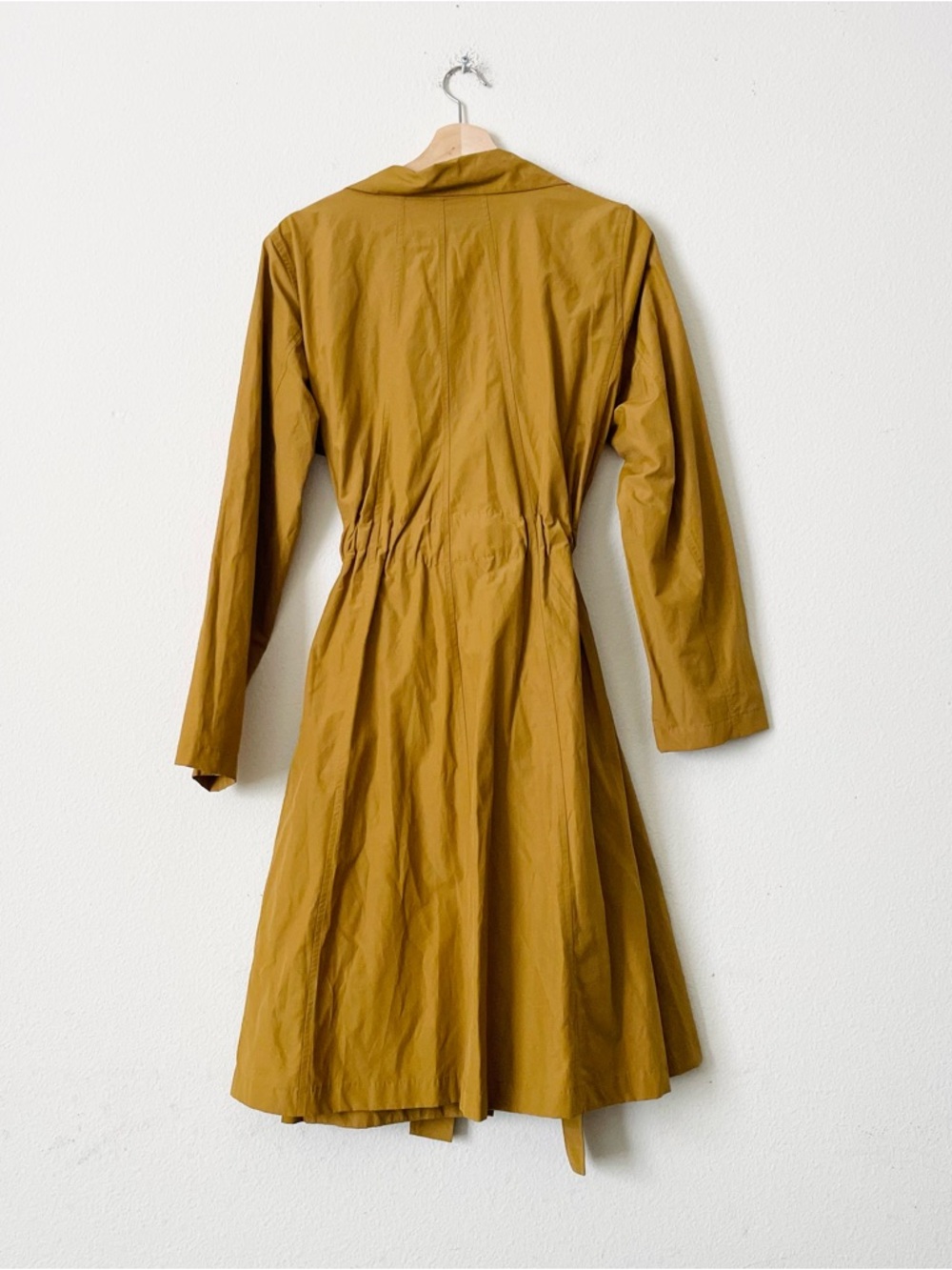 Eileen Fisher Mustard Trench Coat - Picture 7 of 9